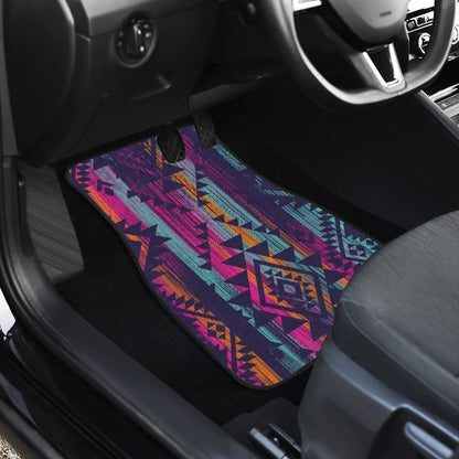 Colorful Boho Aztec Streaks Car Floor Mats