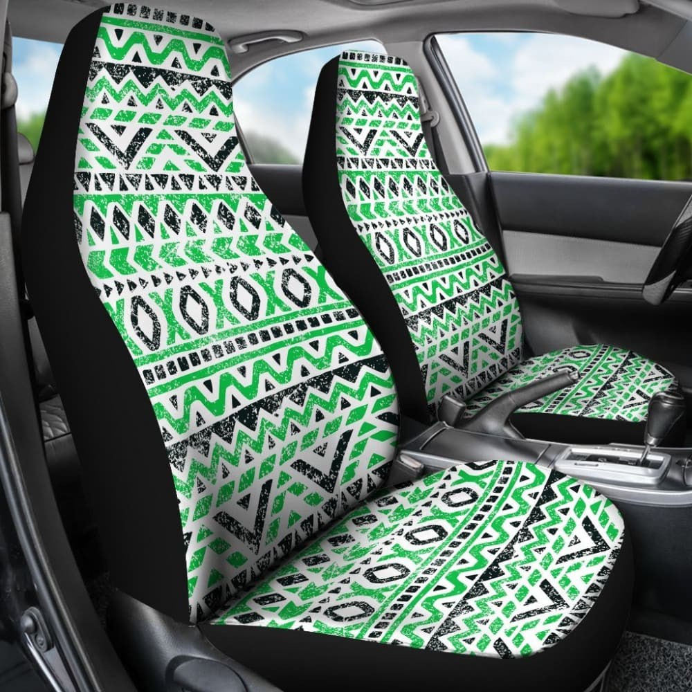 Aztec Green And Black Car Seat Covers