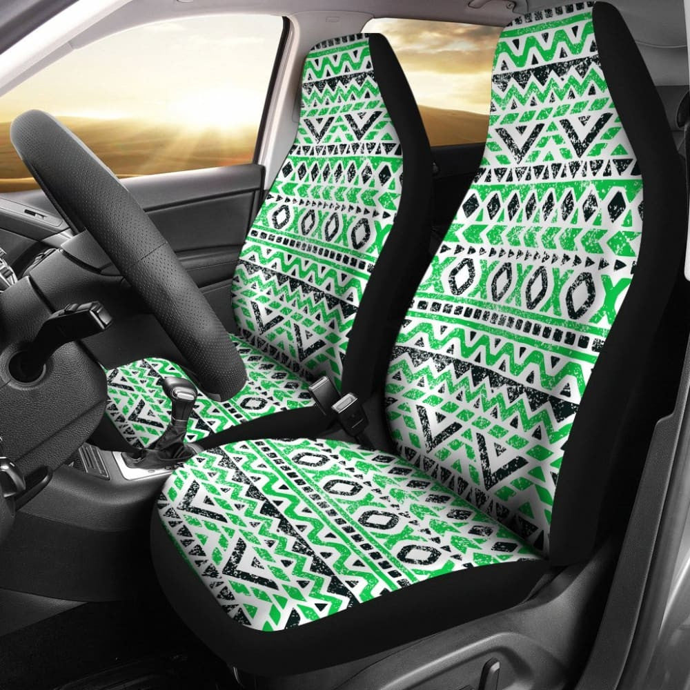 Aztec Green And Black Car Seat Covers