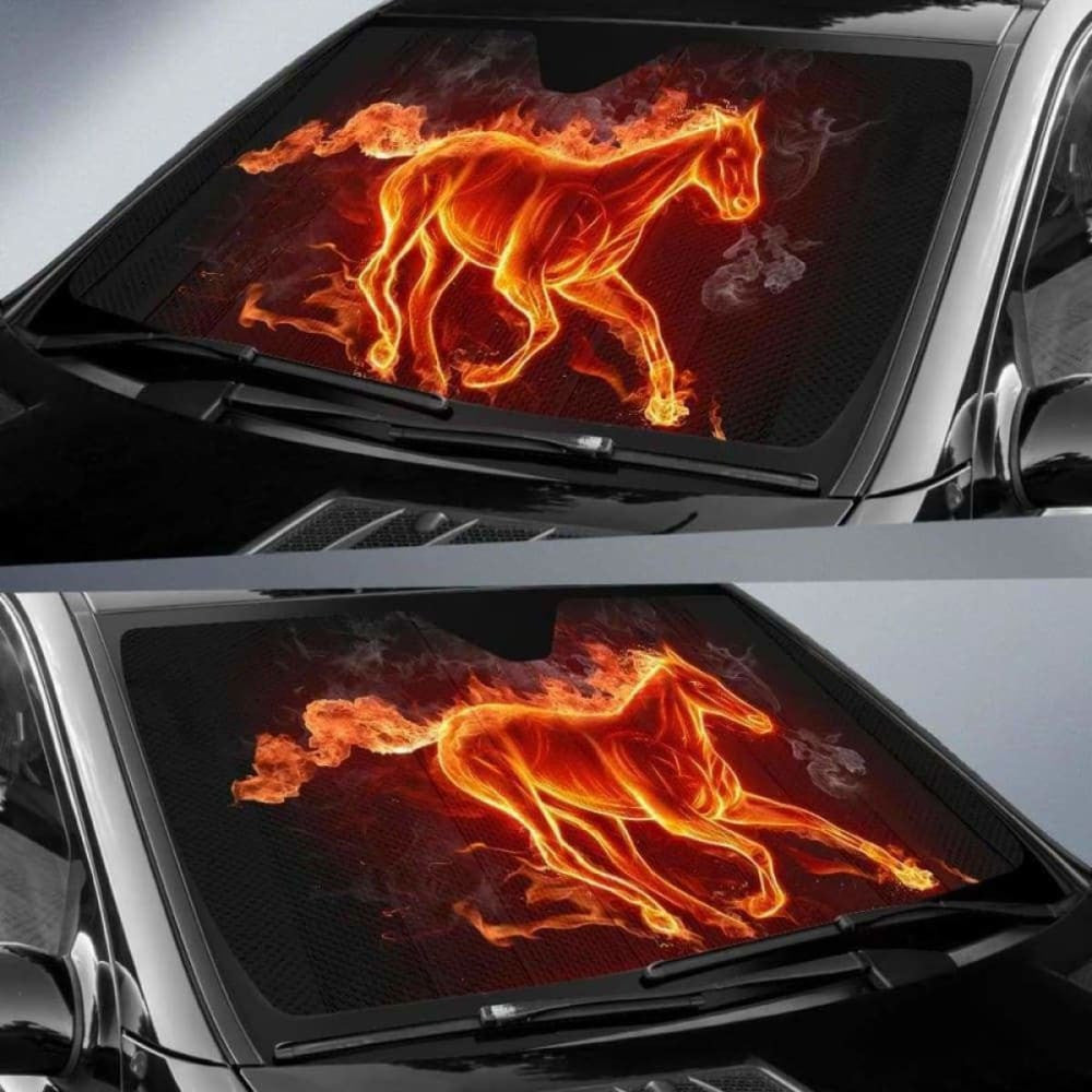 Fire Horse Car Sun Shades