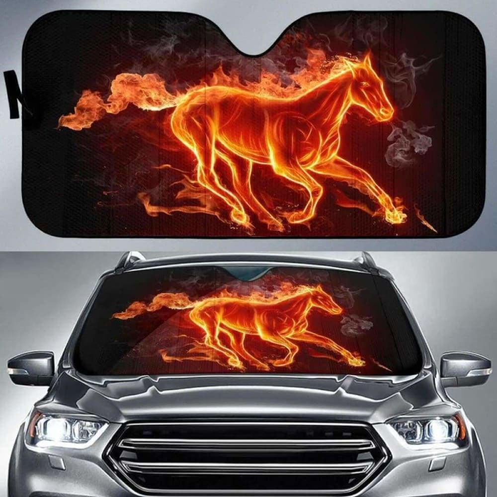 Fire Horse Car Sun Shades