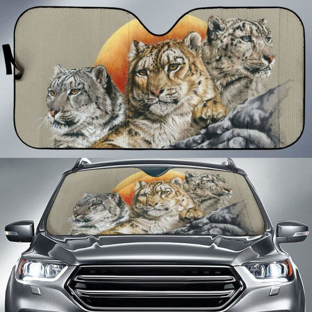 Car Sun Shade Big Cat Family