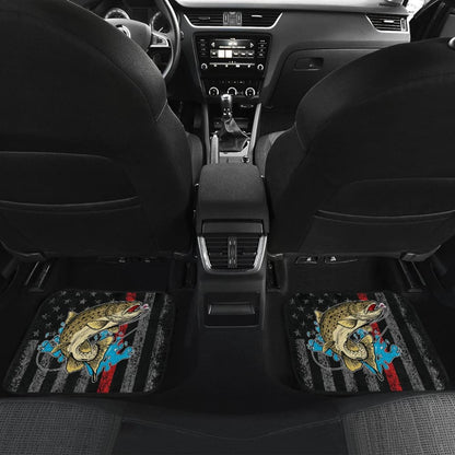 Trout Fish Thin Line Automotive Car Floor Mats
