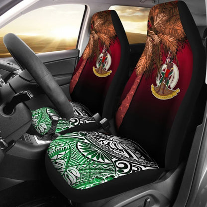 Vanuatu Car Seat Covers Polynesian Palm Tree Flag