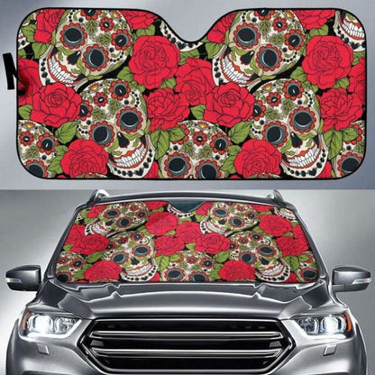 Sugar Skull Car Auto Sun Shade