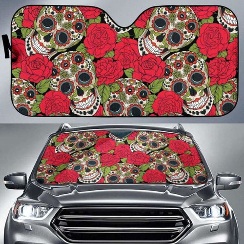 Sugar Skull Car Auto Sun Shade