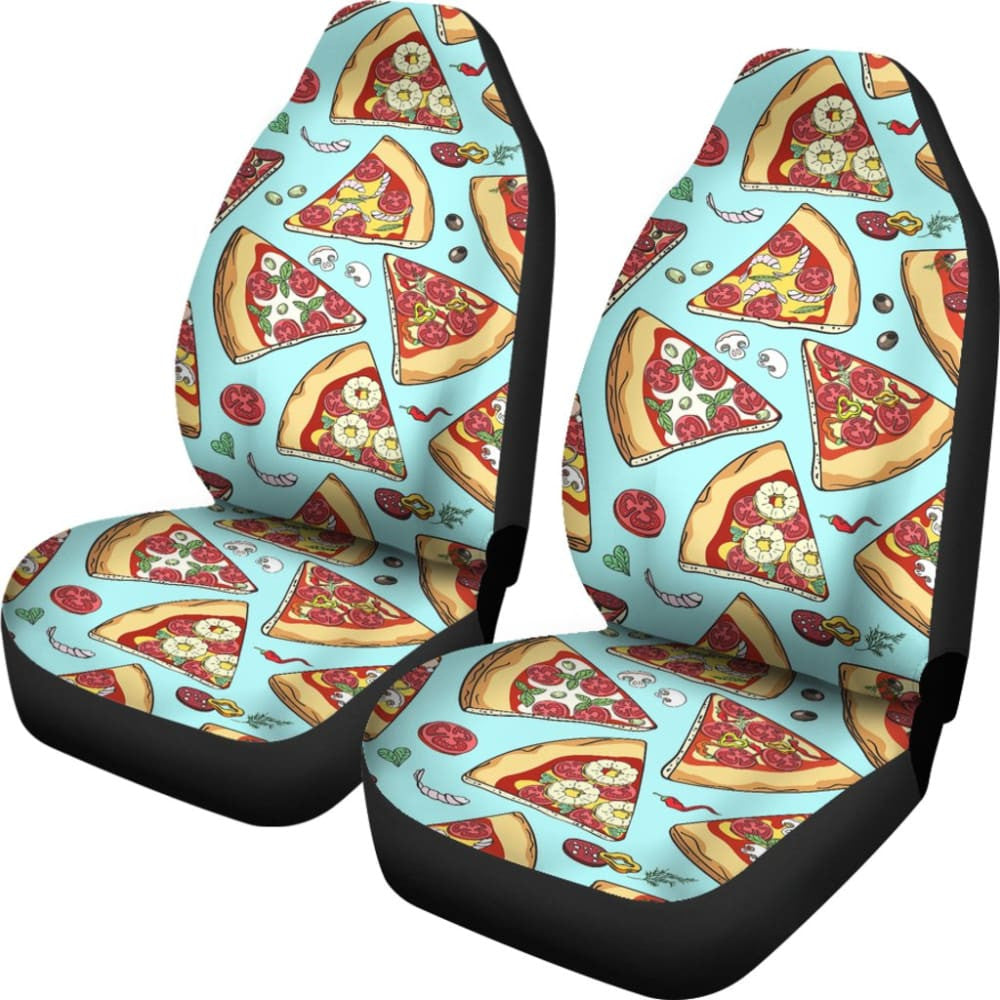 Pizza Pattern Print Universal Fit Car Seat Covers