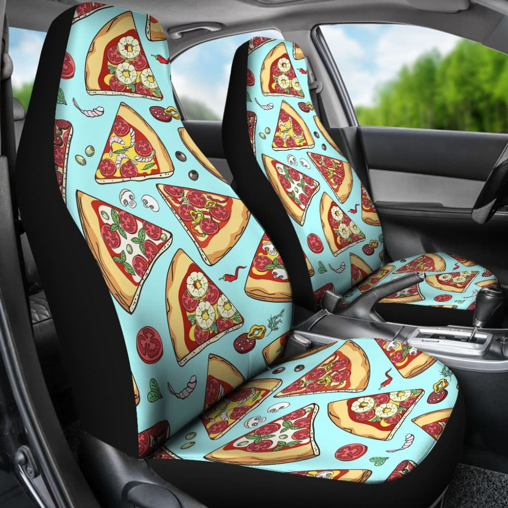 Pizza Pattern Print Universal Fit Car Seat Covers