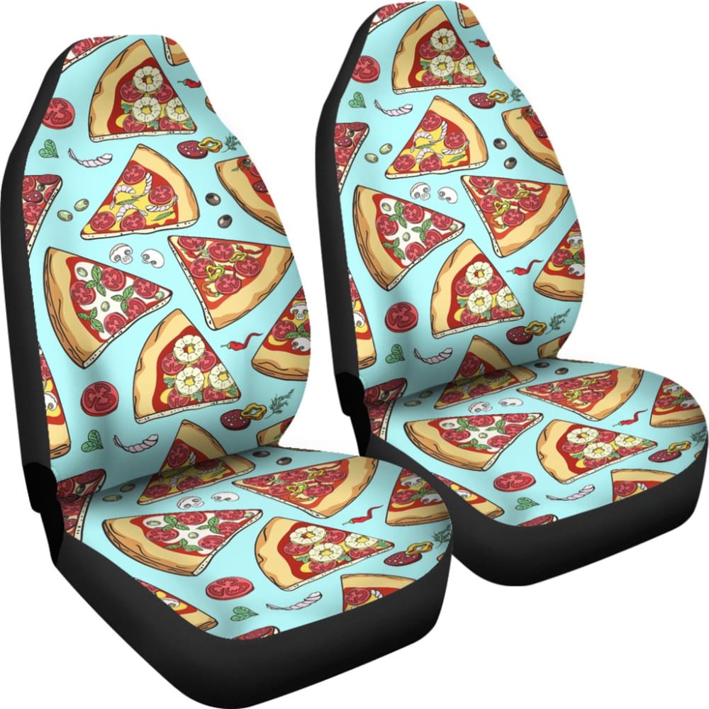 Pizza Pattern Print Universal Fit Car Seat Covers