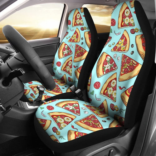 Pizza Pattern Print Universal Fit Car Seat Covers