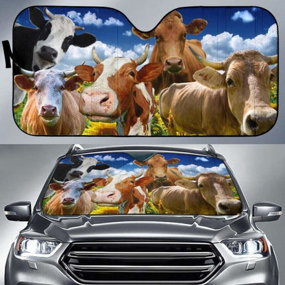 Auto Sun Shades - Cow