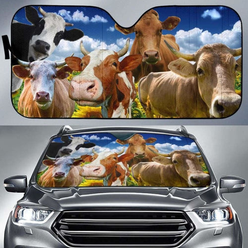 Auto Sun Shades - Cow
