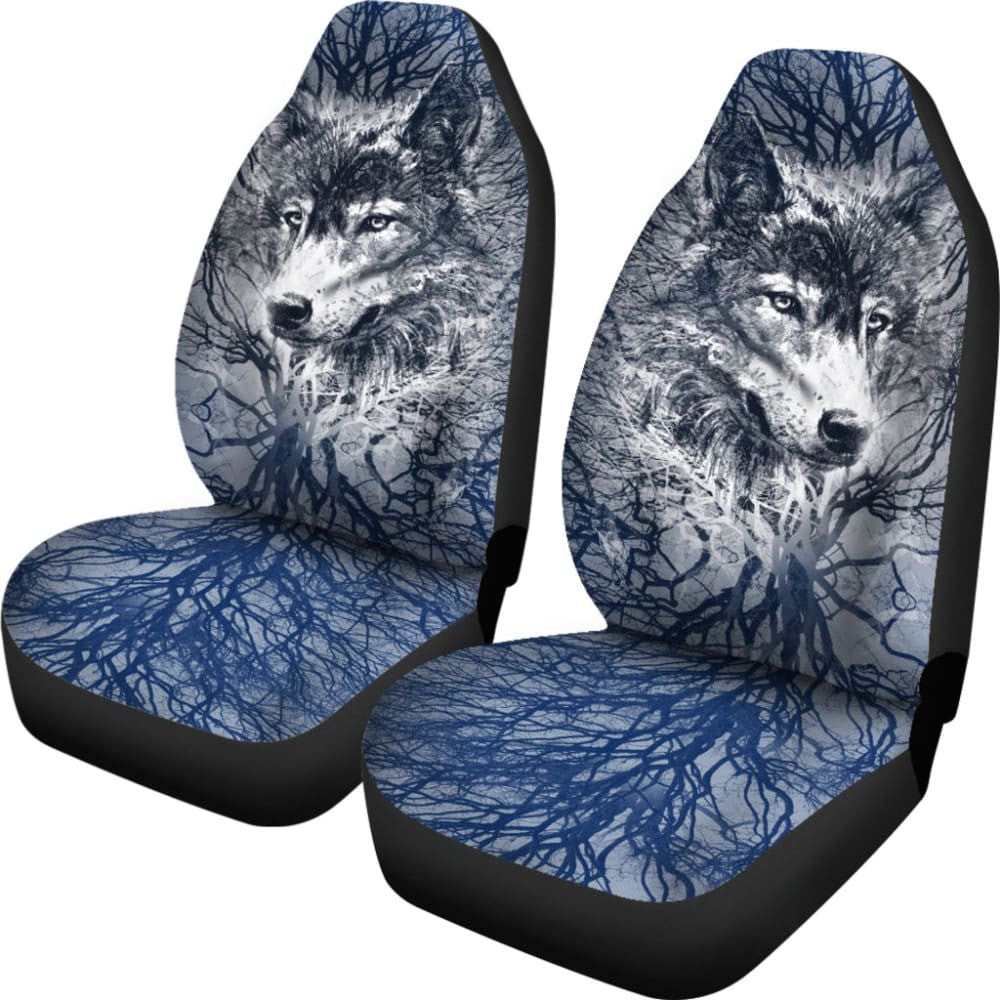 Blue Wolf Soul Car Seat Covers
