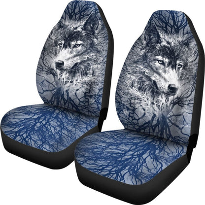 Blue Wolf Soul Car Seat Covers