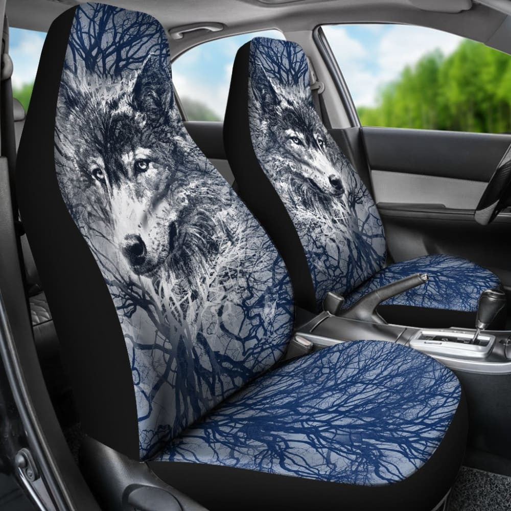 Blue Wolf Soul Car Seat Covers