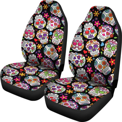 Colorful Sugar Skull Ii Car Seat Covers