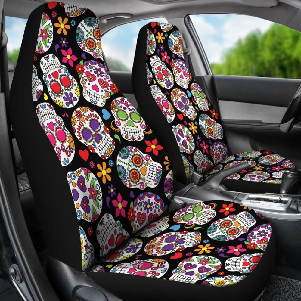 Colorful Sugar Skull Ii Car Seat Covers