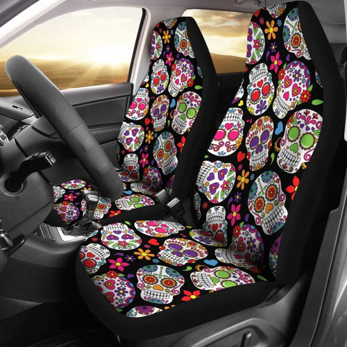 Colorful Sugar Skull Ii Car Seat Covers