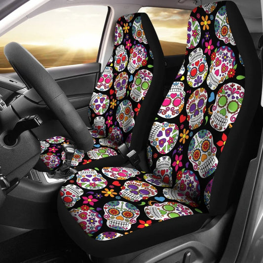 Colorful Sugar Skull Ii Car Seat Covers