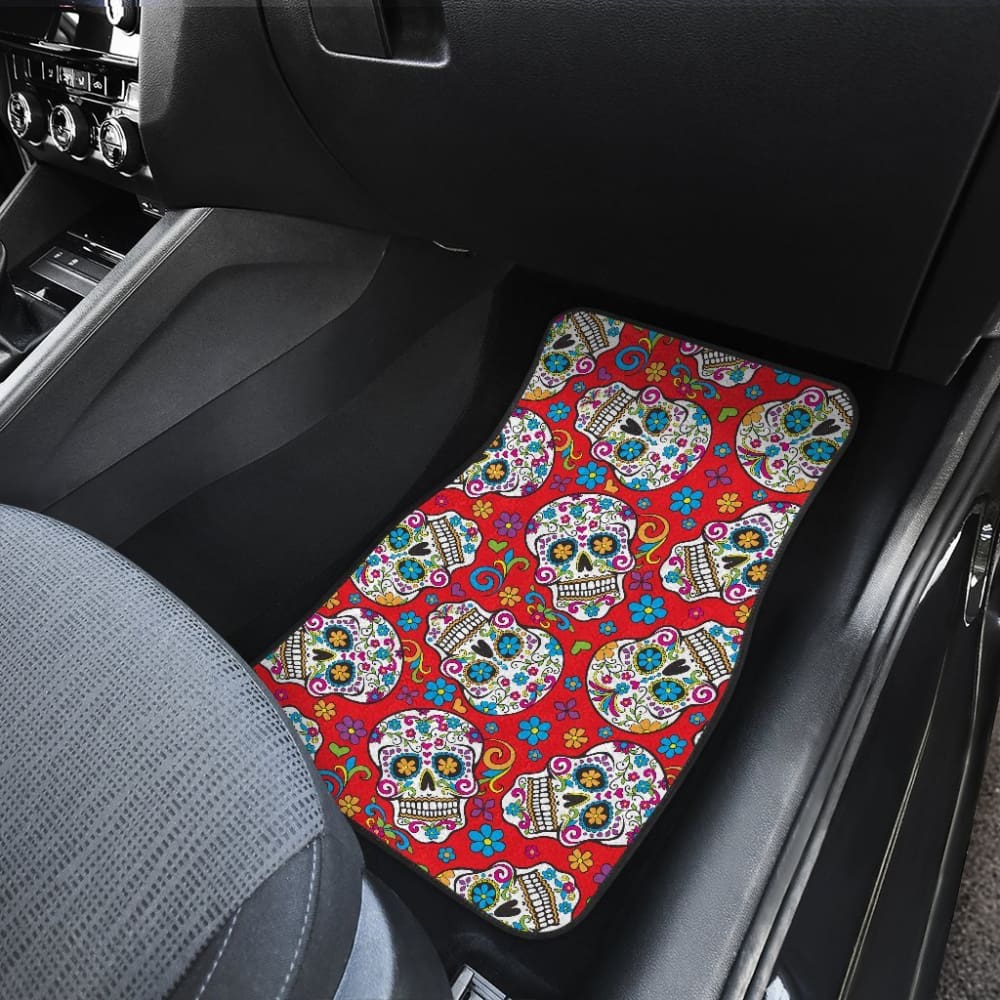 Pcs Sugar Skull Car Mats