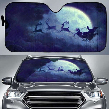 Santa Claus Moon Car Sun Shades