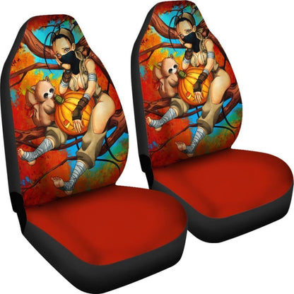 Ninja Girl With Pumpkin Anime Halloween Car Seat Covers