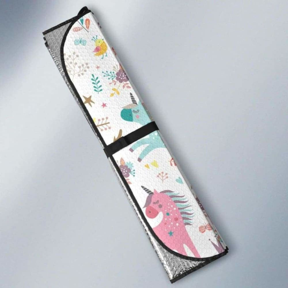 Colorful Unicorn Pattern Car Auto Sun Shades