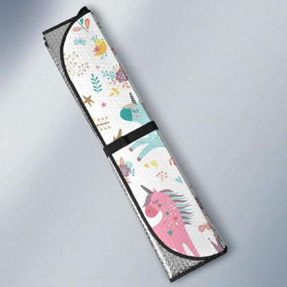 Colorful Unicorn Pattern Car Auto Sun Shades