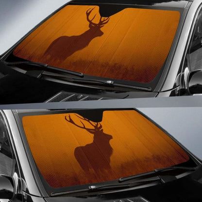 Deer Dawn SilhouetteK Car Sun Shade