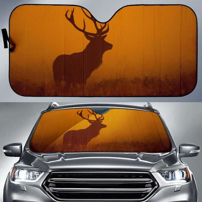 Deer Dawn SilhouetteK Car Sun Shade