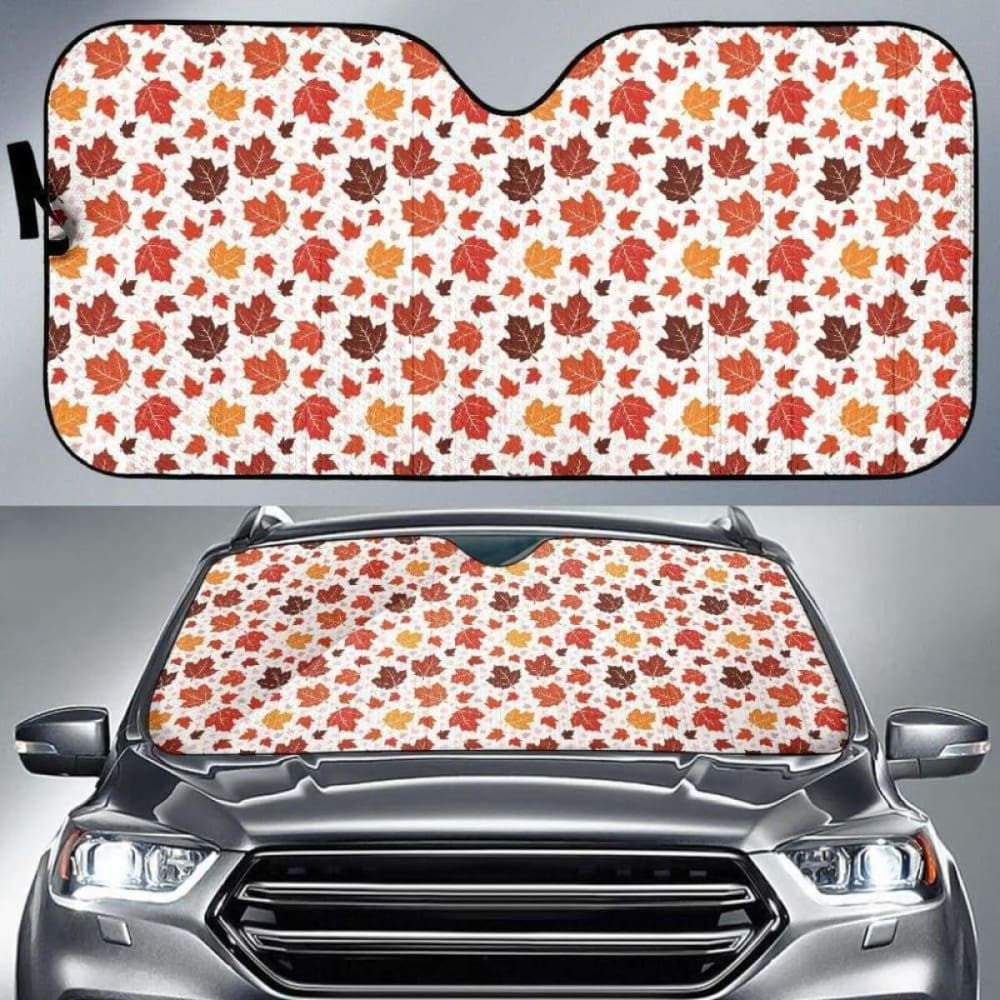 Colorful Maple Leaf Pattern Car Auto Sun Shades