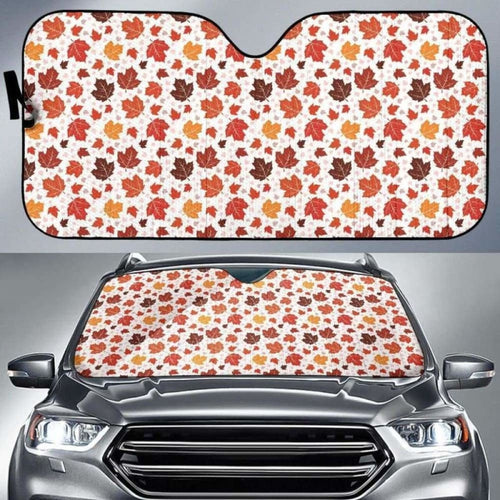 Colorful Maple Leaf Pattern Car Auto Sun Shades