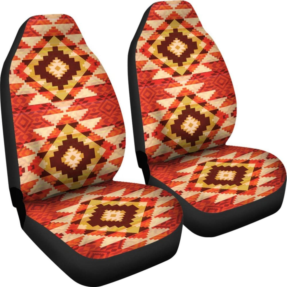 Orange Aztec Car Seat Covers