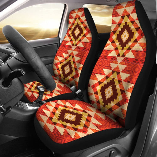 Orange Aztec Car Seat Covers