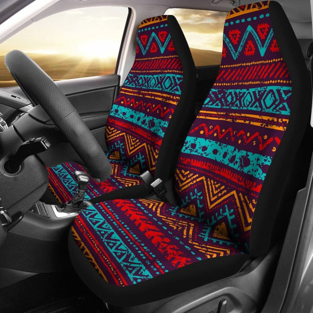 Colorful Aztec Design Car Seat Covers