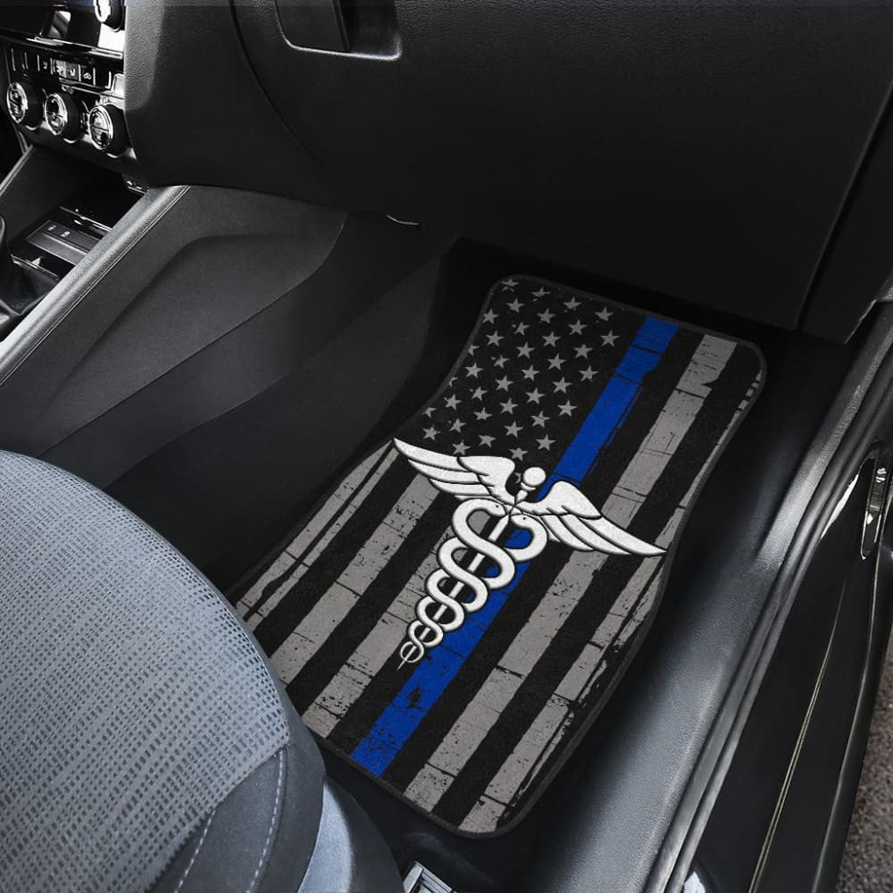 Patriot Nurse Thin Red Line US Flag Car Floor Mats