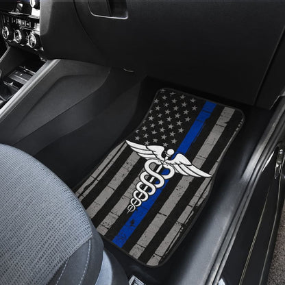 Patriot Nurse Thin Red Line US Flag Car Floor Mats