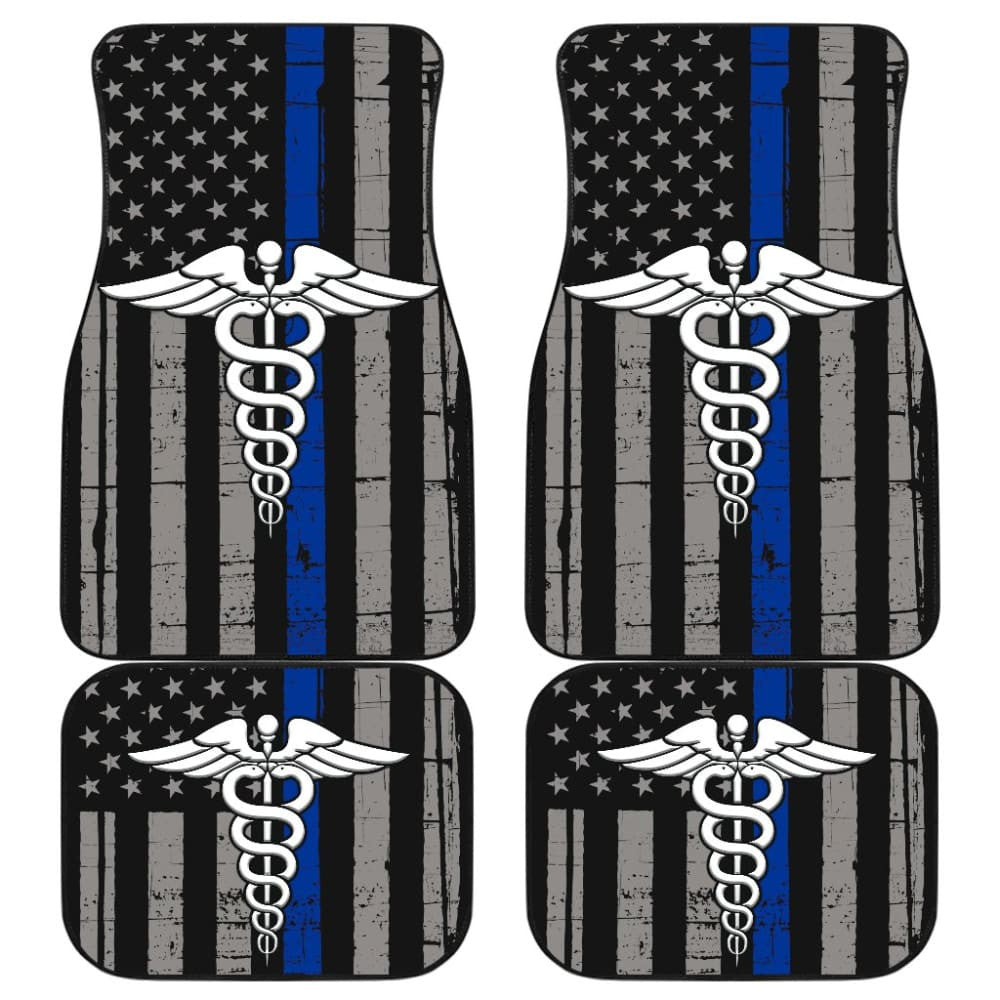 Patriot Nurse Thin Red Line US Flag Car Floor Mats