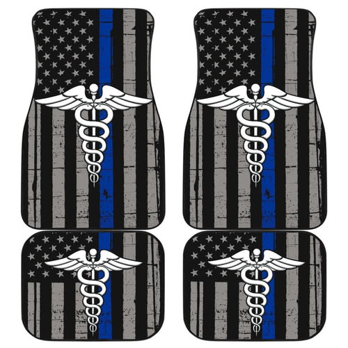 Patriot Nurse Thin Red Line US Flag Car Floor Mats