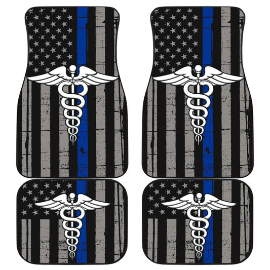 Patriot Nurse Thin Red Line US Flag Car Floor Mats