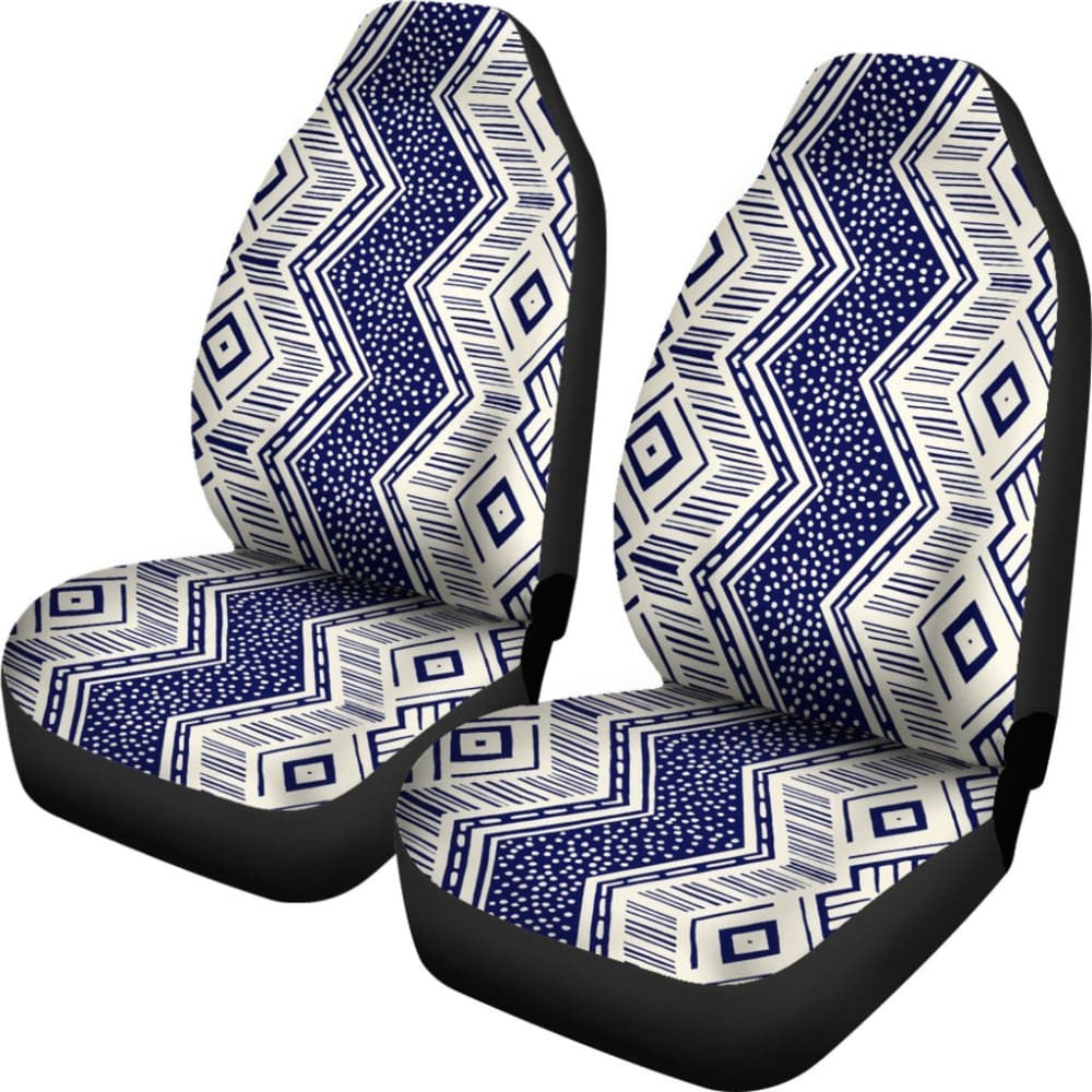 Colorful Aztec Blue And White Design