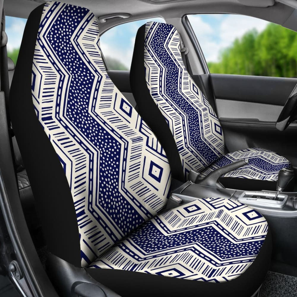 Colorful Aztec Blue And White Design