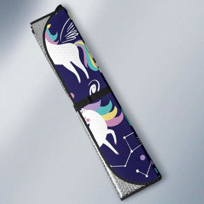 Hand Drawn Cute Unicorn Star Planet Car Auto Sun Shades