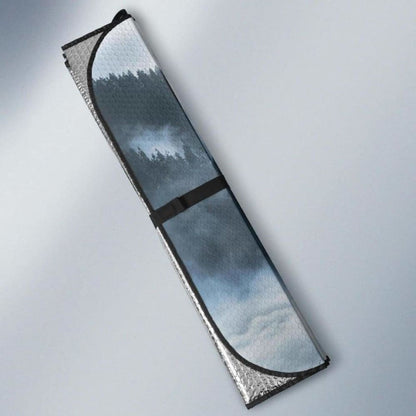 Arctic Wolf White Wolf Winter MountainsK Car Sun Shade