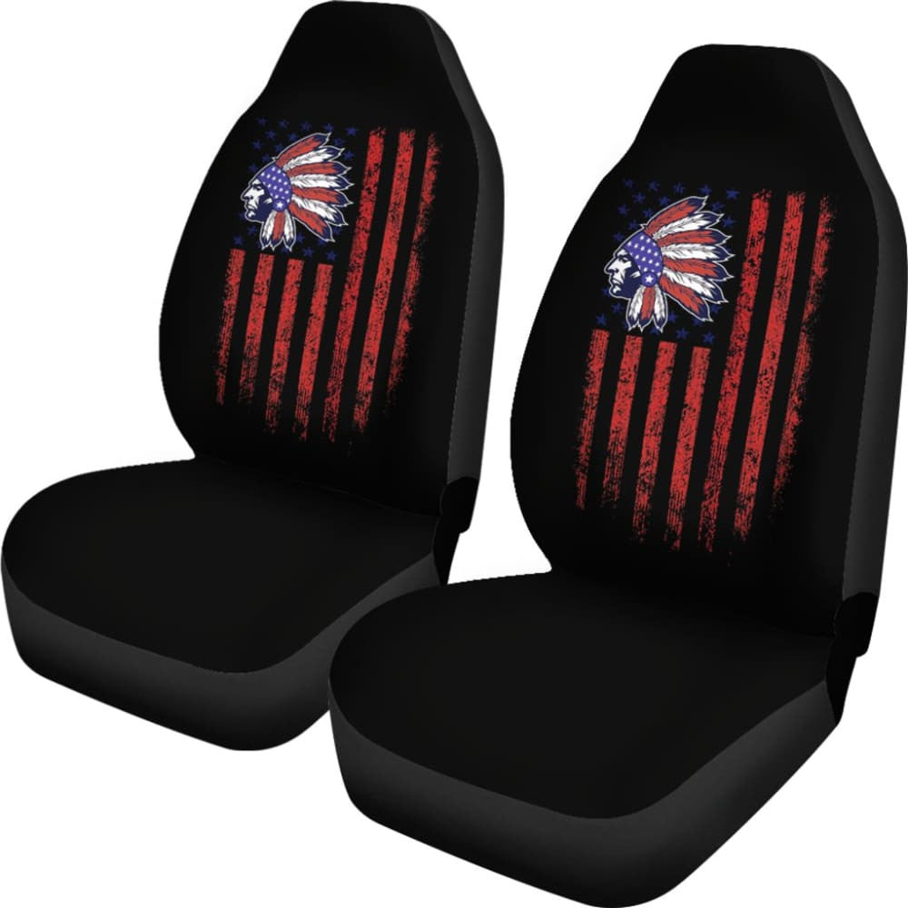 Amazing Native American Flag Car Seat Covers