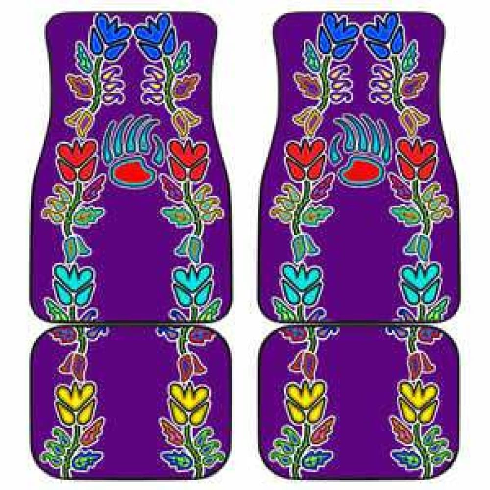 Generations Floral With Bearpaw Purple Car Floor Mats