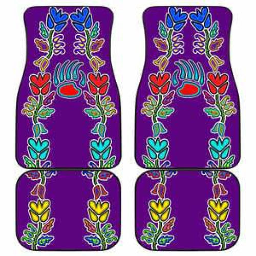 Generations Floral With Bearpaw Purple Car Floor Mats