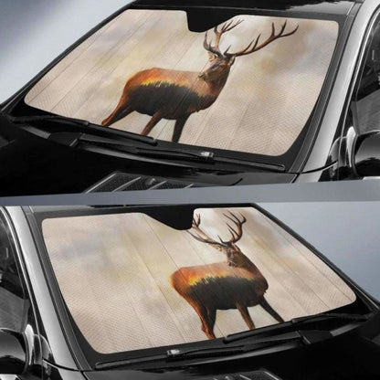 Fire Deer Forest Car Auto Sun Shades