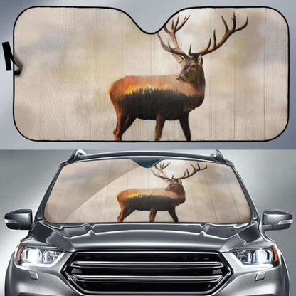Fire Deer Forest Car Auto Sun Shades