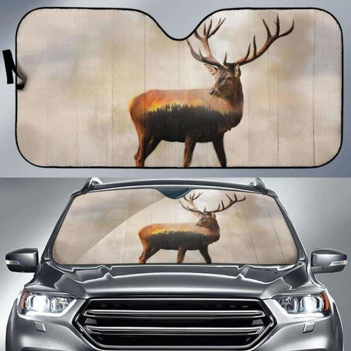 Fire Deer Forest Car Auto Sun Shades